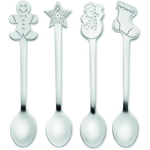 4er Set Teelöffel CHIP SET (Art.-Nr. CA815767) - Set mit 4 Teelöffeln mit unterschiedlic...