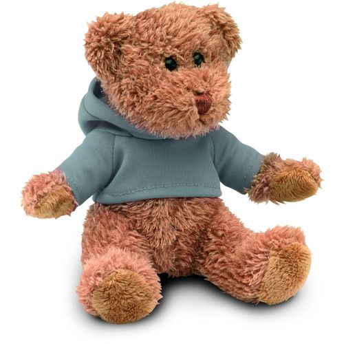 Teddybär mit Hoody JOHNNY (Art.-Nr. CA815772) - Sitzender Teddybär im Hoody.