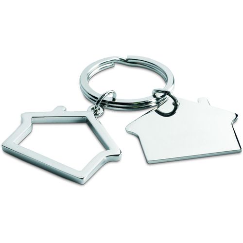 Schlüsselring Haus SNIPER (Art.-Nr. CA816790) - Schlüsselring aus Metall mit Anhängern...