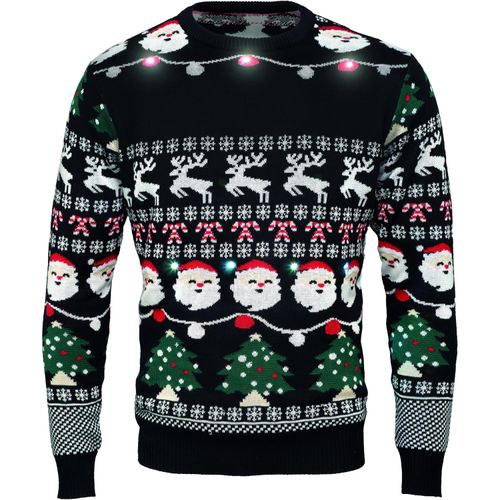 Weihnachts-LED-Pullover L/XL SHAMIS LARGE (Art.-Nr. CA823048) - Weihnachtspullover im lustigen Design...