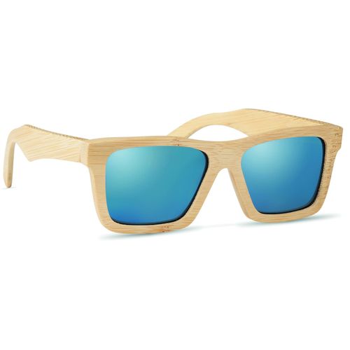 Sonnenbrille mit Köcher WANAKA (Art.-Nr. CA829088) - Sonnenbrille komplett aus Bambus mit...