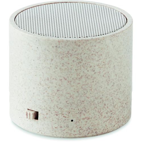 Wireless 5.0 Lautsprecher ROUND BASS+ (Art.-Nr. CA835579) - 5.0 wireless-Lautsprecher aus Weizenstro...
