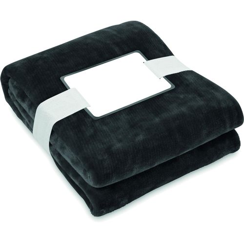 RPET-Flanell Fleece-Decke LOGAN (Art.-Nr. CA849971) - RPET-Flanell Fleece-Decke 280g/m²...