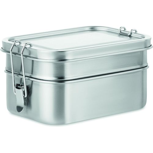 Lunchbox aus Edelstahl (Art.-Nr. CA864566) - Lunchbox aus Edelstahl mit 2 Ebenen und...