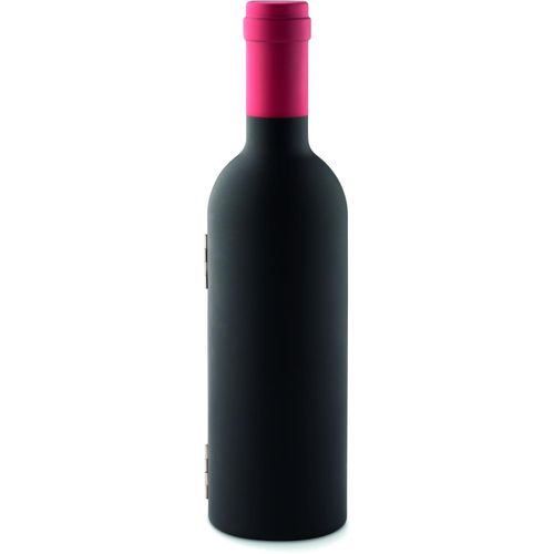 Wein-Set Flasche SETTIE (Art.-Nr. CA900821) - Wein-Set verpackt in einer Deko-Flasche...
