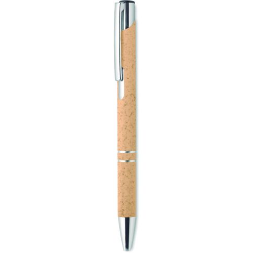 Öko-Druckkugelschreiber BERN PECAS (Art.-Nr. CA903857) - Druckkugelschreiber aus 50% Weizenstroh...