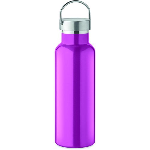 Doppelwandige Flasche 500 ml FLORENCE (Art.-Nr. CA904511) - Doppelwandige Isolierflasche aus recycel...