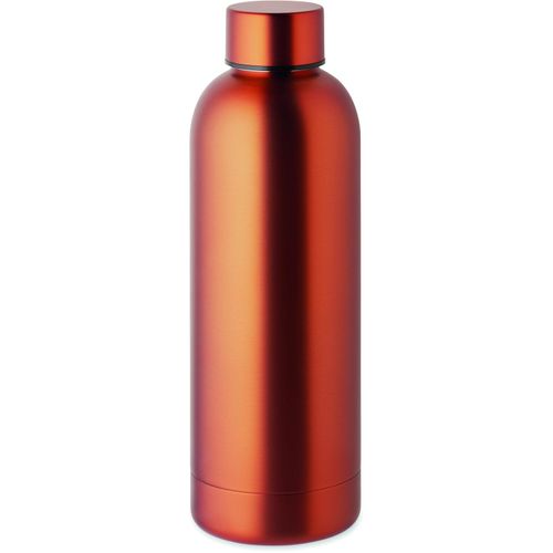 Trinkflasche Edelstahl 500 ml ATHENA (Art.-Nr. CA910376) - Doppelwandige Isolierflasche aus recycel...