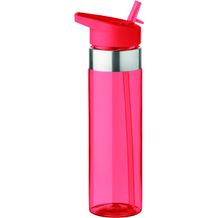 Trinkflasche Tritan 650 ml SICILIA (transparent rot) (Art.-Nr. CA920351)