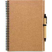 Recyceltes Notizbuch 100 Seiten BLOQUERO PLUS (beige) (Art.-Nr. CA924408)
