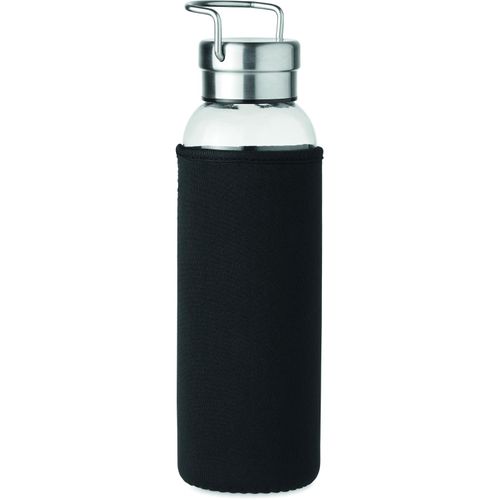 Trinkflasche Glas 500 ml HELSINKI GLASS (Art.-Nr. CA925509) - Trinkflasche aus Glas mit EVA-Schutzhül...