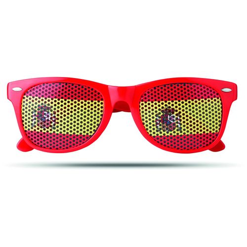 Fan Sonnenbrille FLAG FUN (Art.-Nr. CA937447) - Sonnenbrille. Linsen mit unterschiedlich...