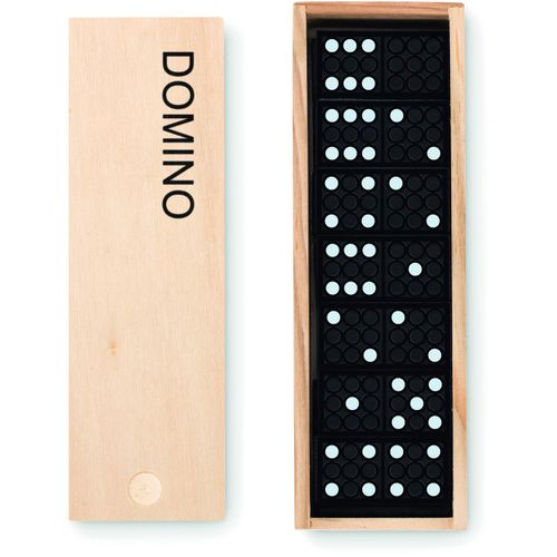Domino Spiel DOMINO (Art.-Nr. CA952373) - Domino Steine aus Kunststoff. Lieferung...