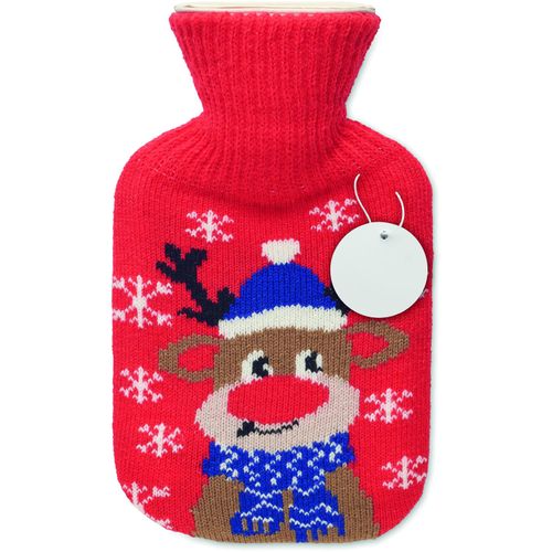 Wärmflasche 250ml AARHUS (Art.-Nr. CA966311) - Wärmflasche mit weihnachtlich gemustert...