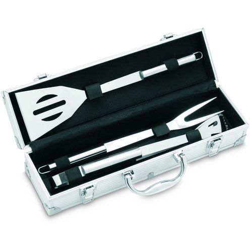 BBQ Koffer ASADOR (Art.-Nr. CA972058) - Aluminiumkoffer mit 3 BBQ Accessoires...