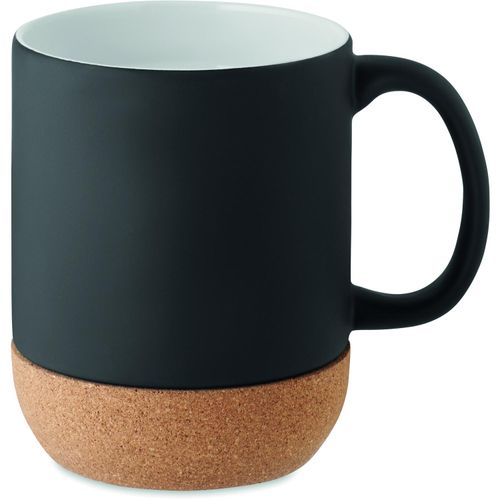 Kaffeebecher mit  Kork 300 ml MATT (Art.-Nr. CA988412) - Kaffeebecher aus matter Keramik. Der...