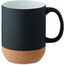 Kaffeebecher mit  Kork 300 ml MATT (Schwarz) (Art.-Nr. CA988412)
