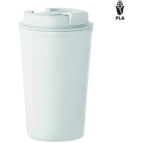 Doppelwandiger Becher 350 ml BEIBAKU (Art.-Nr. CA990139) - Doppelwandiger Becher aus 100% PLA-Mais...