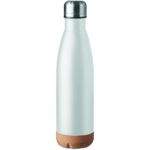 Doppelwandige Isolierflasche ASPEN CORK (Art.-Nr. CA991020) - Doppelwandige Isolierflasche aus Edelsta...