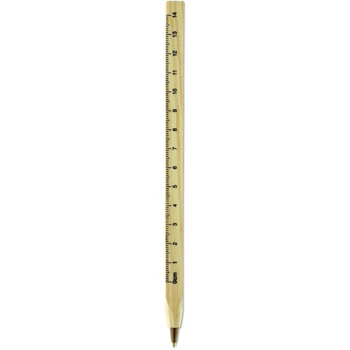 Holzkugelschreiber WOODAVE (Art.-Nr. CA994336) - Holzkugelschreiber mit Lineal Funktion....