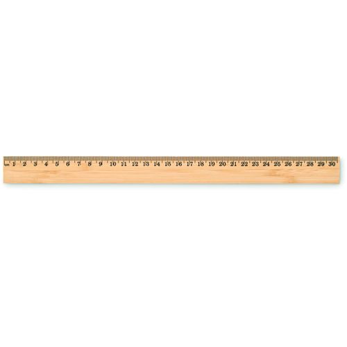 Lineal 30 cm Bambus BARIS (Art.-Nr. CA999583) - 30 cm Lineal aus Bambus. Mit cm und...