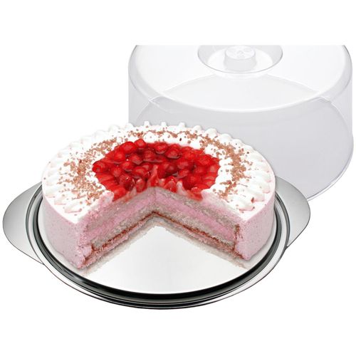 Torten-Servierplatte 'extra groß' (Art.-Nr. CA105361) - aus rostfreiem Edelstahl, Materialstärk...