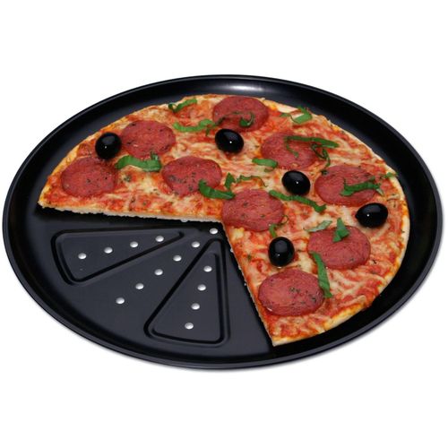 Pizzabackblech (Art.-Nr. CA137332) - mit Antihaftbeschichtung, Ø 28 cm, mi...