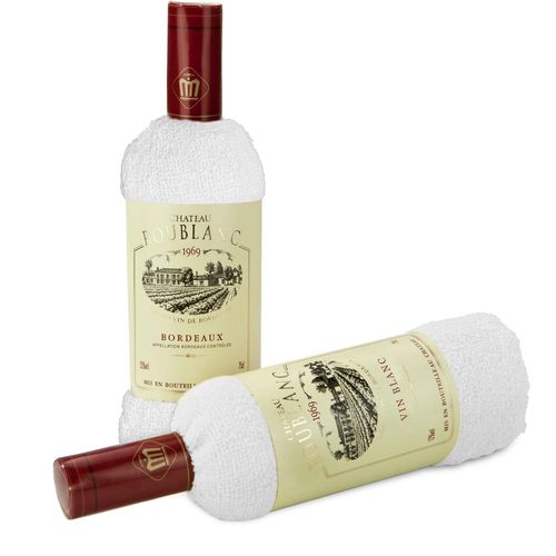 Wellness-Geschenkset: Château Frottee Blanc (Art.-Nr. CA141975) - Weingeschenke mal anders! Im Design...