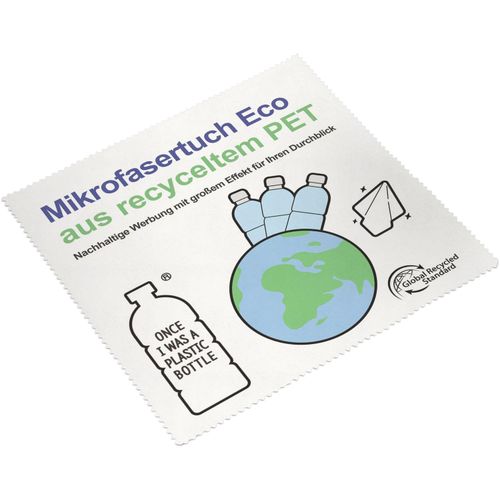 Brillenputztuch Eco - rPET Mikrofasertuch 15 x 15 cm (Art.-Nr. CA384431) - Praktisch und nachhaltig zugleich!...