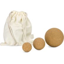 Massagebälle Cork, 3er Set Faszienbälle (Braun) (Art.-Nr. CA397891)