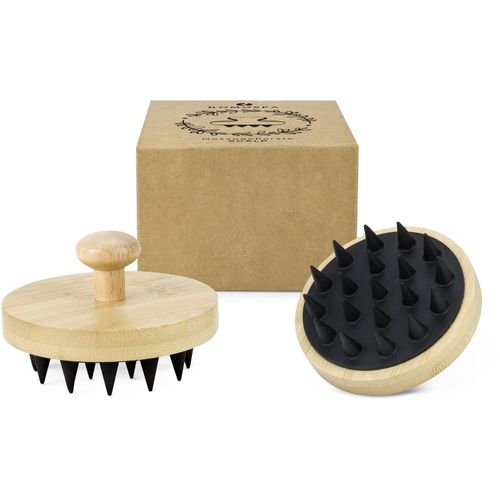 Massagebürste Scalp, Kopfhautbürste mit Silikonnoppen (Art.-Nr. CA636549) - Diese praktische Kopfhaut-Massagebürste...