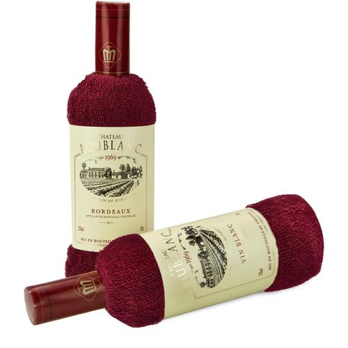 Wellness-Geschenkset: Château Frottee Bordeaux (Art.-Nr. CA841502) - Weingeschenke mal anders! Im Design...