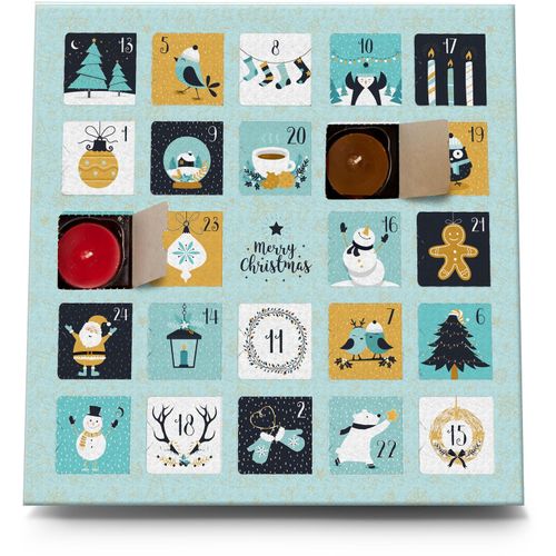 Duftkerzen Adventskalender Charming Christmas Time (Art.-Nr. CA957848) - Dieser Duftkerzen Adventskalender mit...