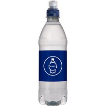 Quellwasser 500 ml mit Sportverschluß (Transparent/Blau) (Art.-Nr. CA773211)