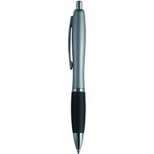 HELGOLAND Metal Druckkugelschreiber (silber-schwarz) (Art.-Nr. CA029265)