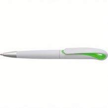 BALI White Drehkugelschreiber (weiß-grün) (Art.-Nr. CA031182)