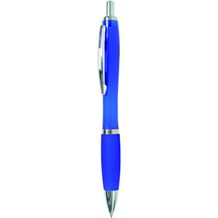 HELGOLAND Transparent Druckkugelschreiber Kunststoff (blau) (Art.-Nr. CA140629)
