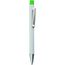 NEVIS Eco ALU Recycled Druckkugelschreiber (hellgrau / grün) (Art.-Nr. CA246318)