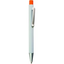 Druckkugelschreiber NEVIS Eco ALU Recycled (hellgrau / orange) (Art.-Nr. CA848740)