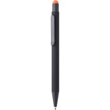 Druckkugelschreiber FLORES Soft & Touch Black (orange) (Art.-Nr. CA901311)