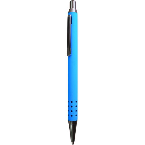 LIPARI Soft GUN Druckkugelschreiber (Art.-Nr. CA969016) - Der schlanke gummierte Schaft, die...