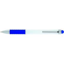 TOBAGO Touch Plastic Drehkugelschreiber (weiß-blau) (Art.-Nr. CA973736)