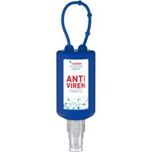 Hände-Desinfektionsspray (DIN EN 1500), 50 ml Bumper blau, Body Label (R-PET) (blau) (Art.-Nr. CA249626)
