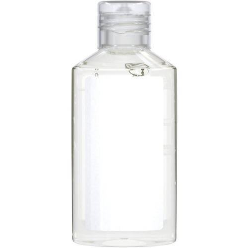 Handreinigungsgel, 50 ml, Body Label (R-PET) (Art.-Nr. CA297169) - 50 ml Flasche mit Klappdeckel.°#Flasche...