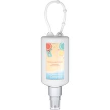 Sonnenschutzspray (LSF50), 50 ml Bumper frost, Body Label (R-PET) (weiß) (Art.-Nr. CA336043)