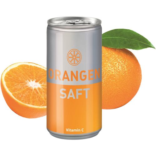Orangensaft, 200 ml, Body Label transp. (Pfandfrei, Export) (Art.-Nr. CA465887) - Orangensaft, 200 ml (Alu Dose).  Die...