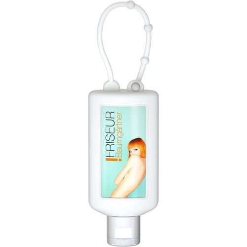 Handbalsam Ringelblume, 50 ml Bumper frost, Body Label (R-PET) (Art.-Nr. CA528201) - Praktische Kosmetikflasche zum Anhängen...