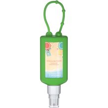 Sonnenschutzspray (LSF50), 50 ml Bumper grün, Body Label (R-PET) (grün) (Art.-Nr. CA668635)
