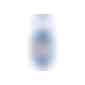 Handreinigungsgel, 50 ml Bumper blau, Body Label (R-PET) (Art.-Nr. CA795165) - Praktische Kosmetikflasche zum Anhängen...