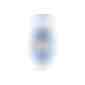 Sonnenschutzspray (LSF50), 50 ml Bumper blau, Body Label (R-PET) (Art.-Nr. CA839237) - Praktische Kosmetikflasche zum Anhängen...